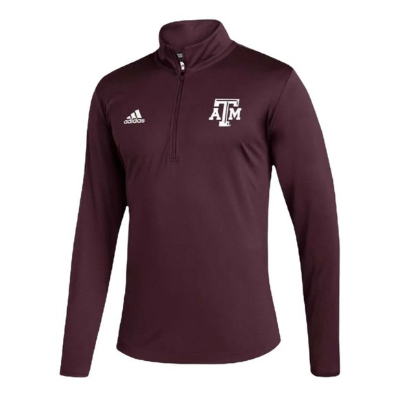Adidas Texas A&M Aggies 1/4 Quarter Zip Knit Pullover GE2490 size MEDIUM - 2XL